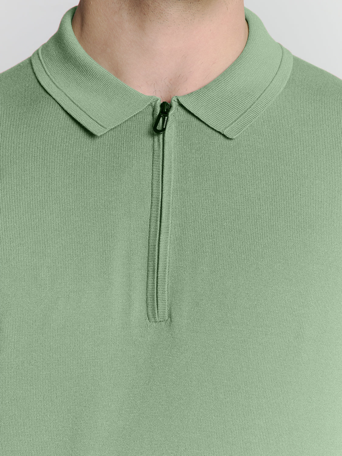 Camisa Polo com Zíper - Verde