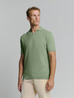 Camisa Polo Texturizada - Verde oliva