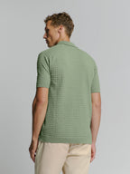 Camisa Polo Texturizada - Verde oliva