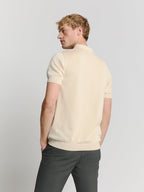 Camisa Gola Polo e Textura  - Off white