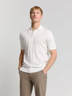 Camisa Gola Polo e Textura - Branco