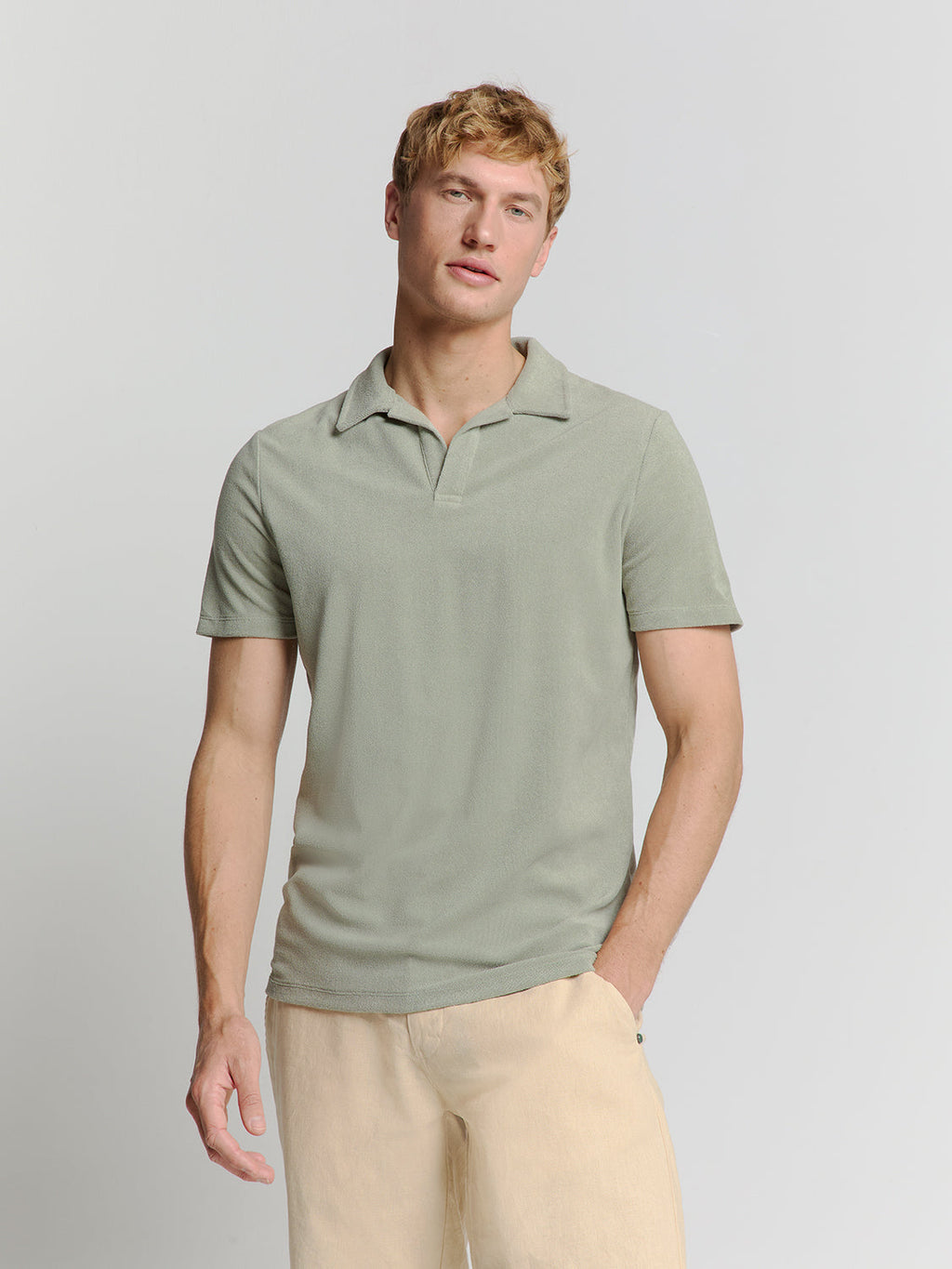 Camisa Gola Polo Malha Terry - Verde