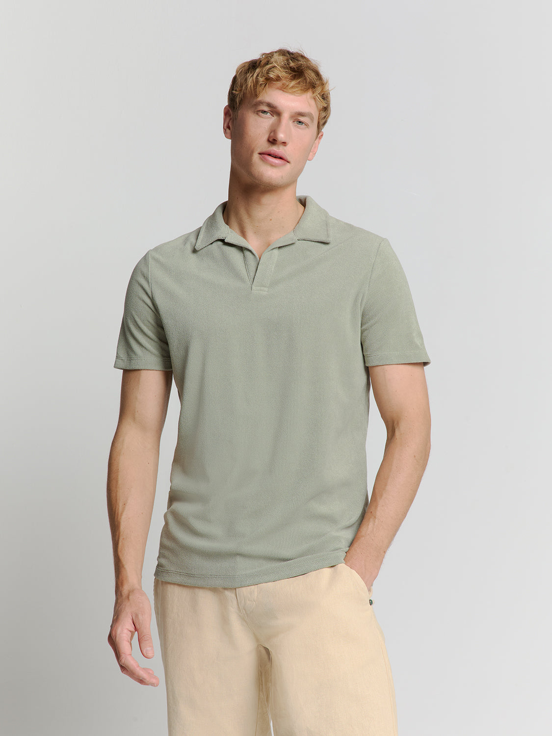 Camisa Gola Polo Malha Terry - Verde