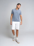 Camisa Gola Polo Malha Terry - Azul