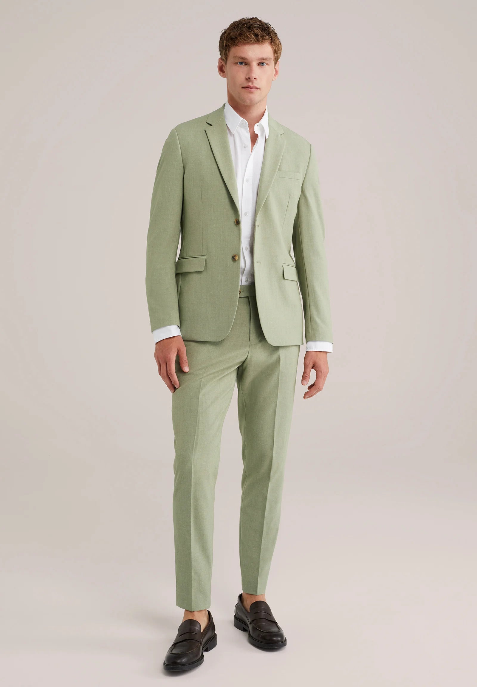 Calça de Alfaiataria Regular Fit - Verde claro