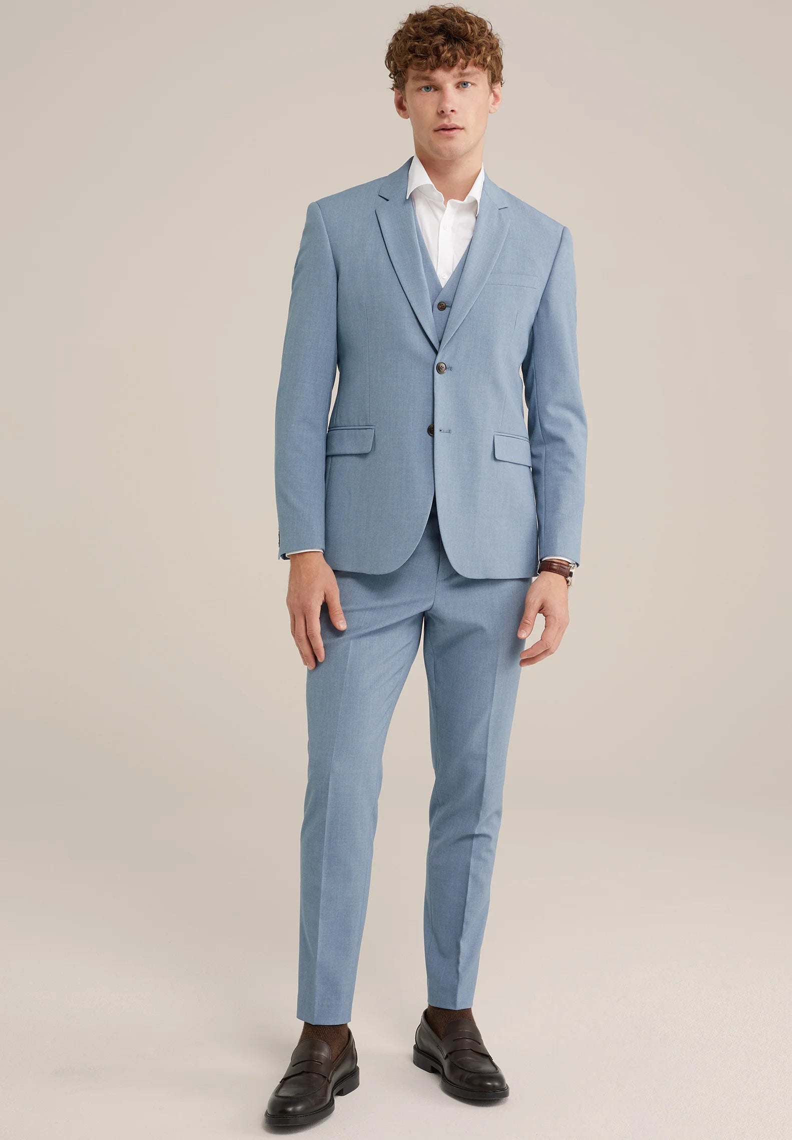 Blazer Regular Fit Alfaiataria Masculino - Azul claro