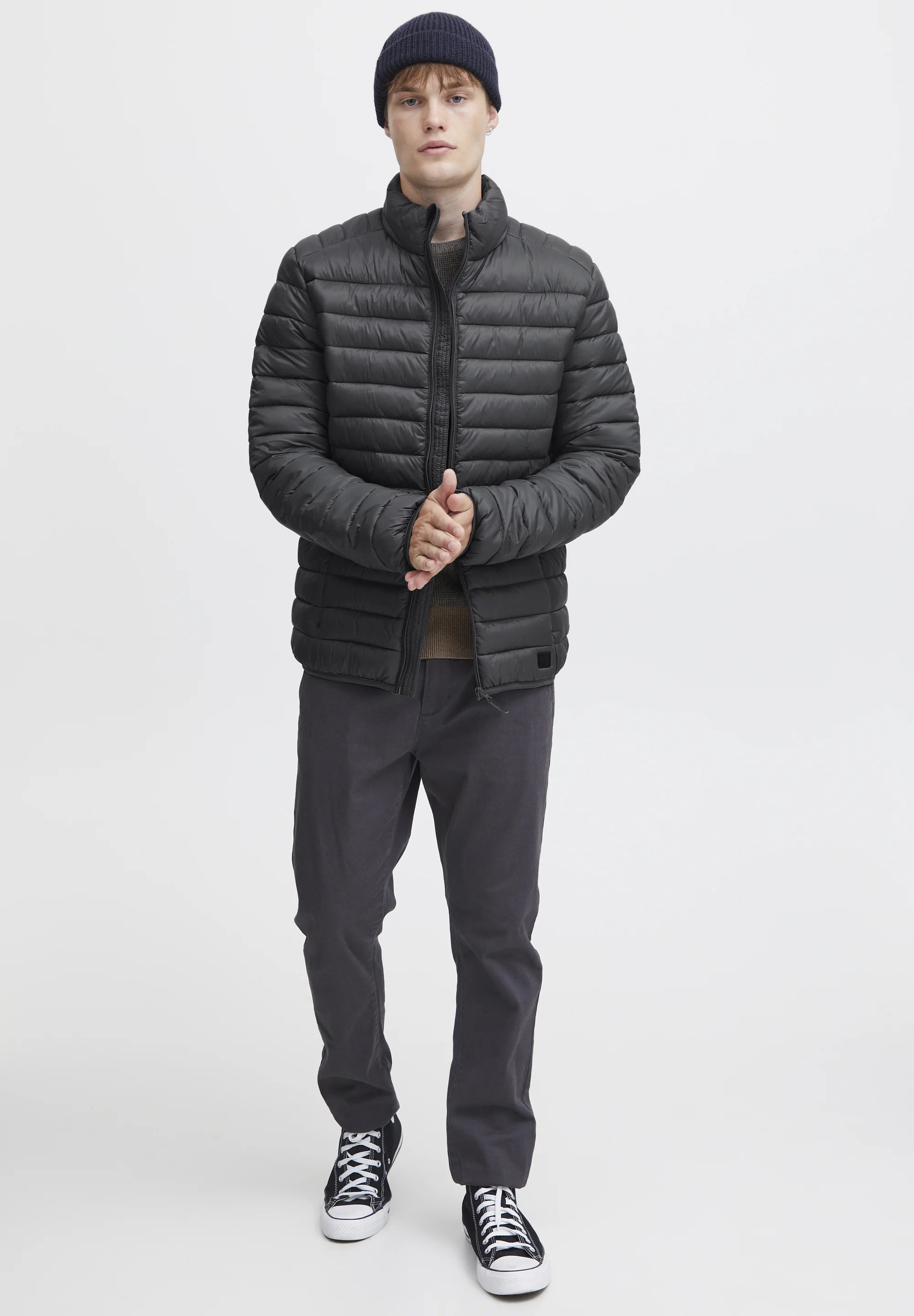 Jaqueta Puffer Ultraleve em Poliamida - Grafite