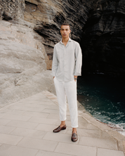 Camisa Clássica de Linho - Verde Claro