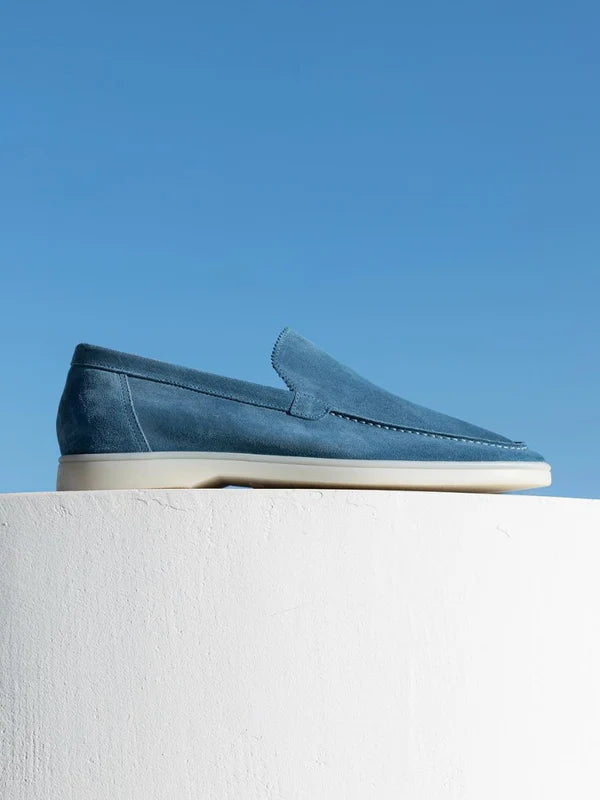 Mocassim Miller em Camurça - Azul oceano