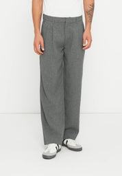 Calça Social Masculina Alfaiataria Premium Fit - Cinza escuro