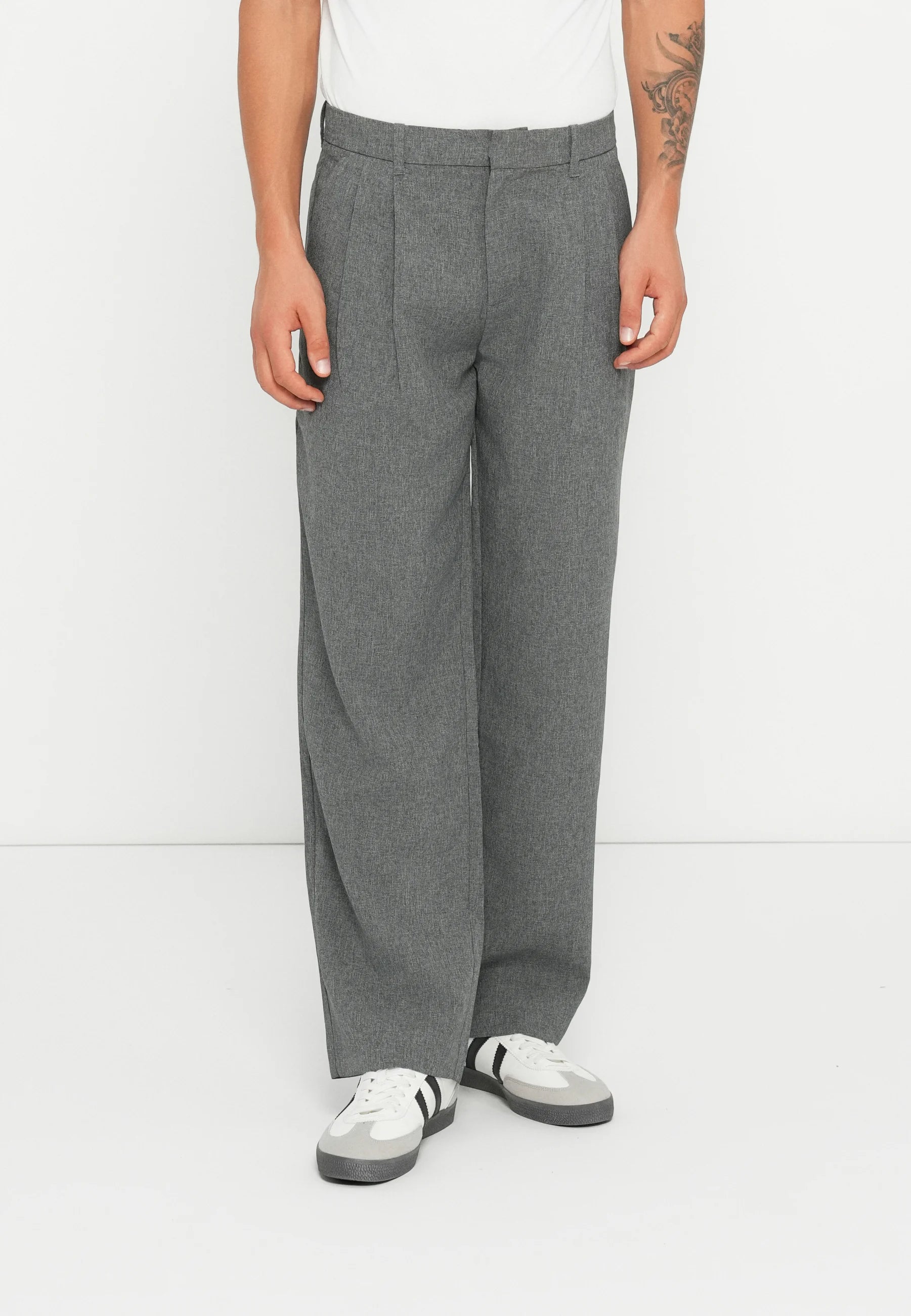 Calça Social Masculina Alfaiataria Premium Fit - Cinza escuro