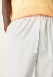 Calça Blend em Linho - Branco