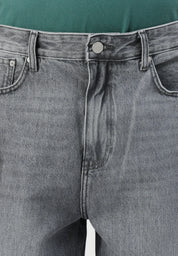 Calça Jeans Baggy - Cinza