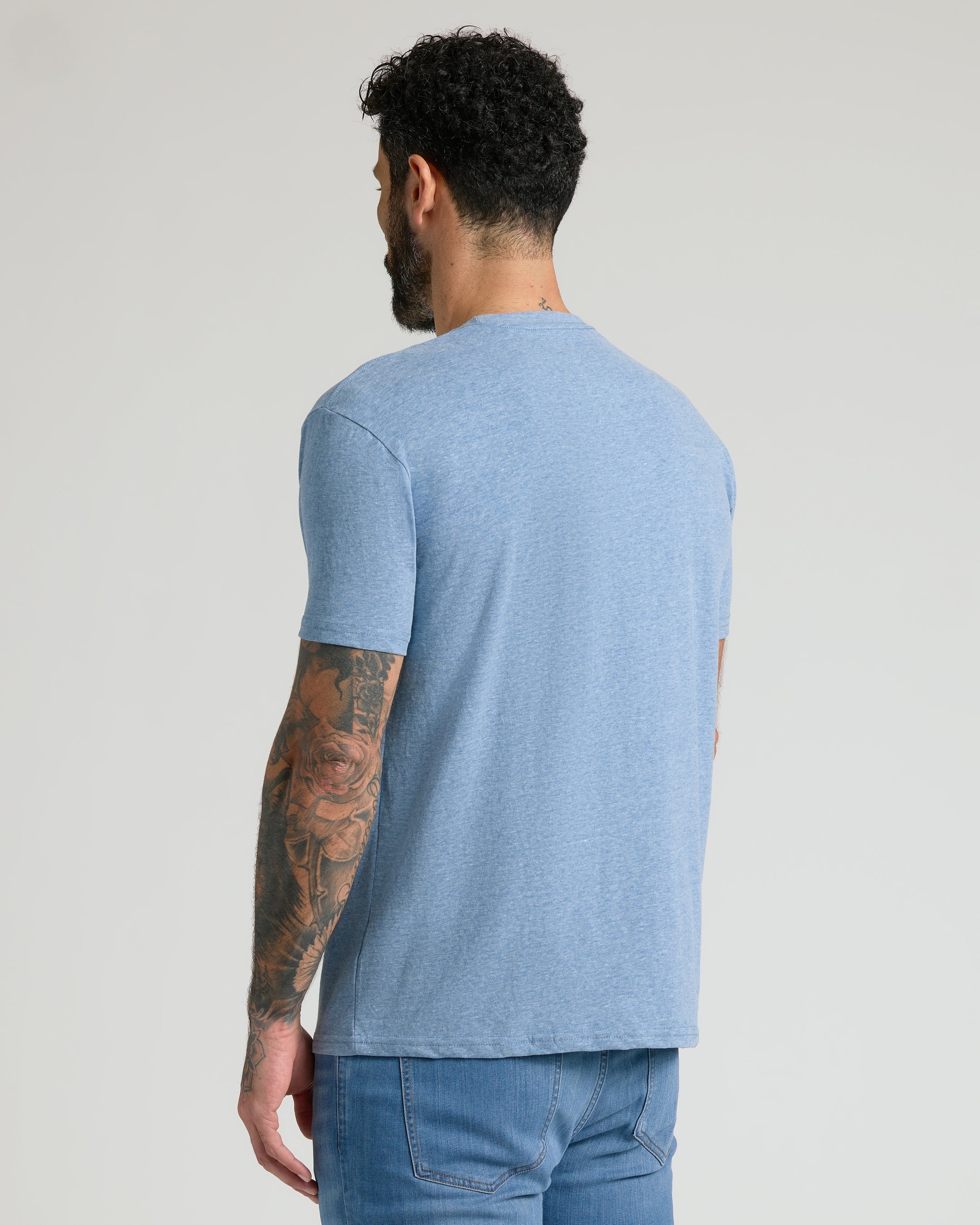 Camiseta Clássica Gola Redonda - Azul Índigo