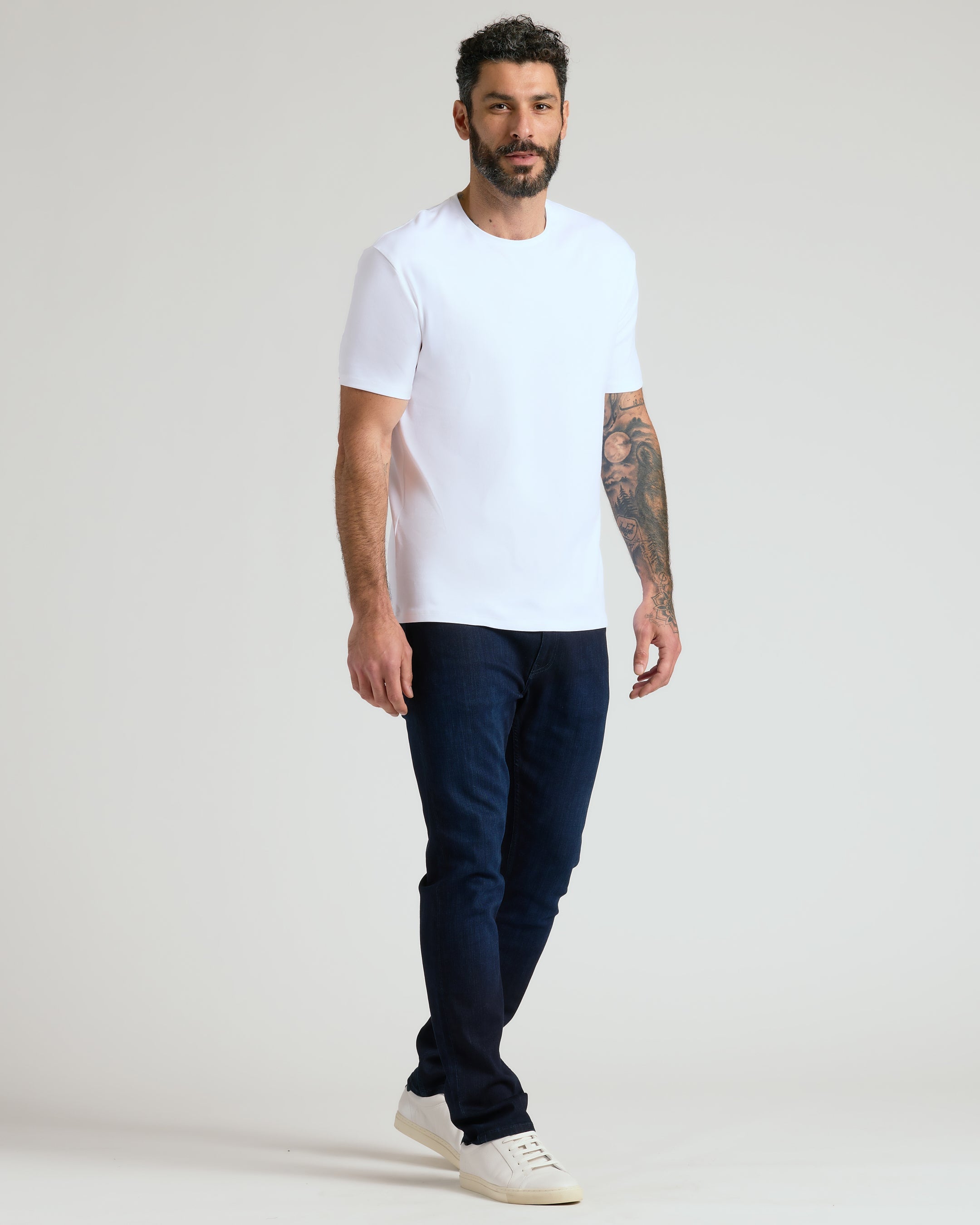 Camiseta Clássica Gola Redonda - Branco
