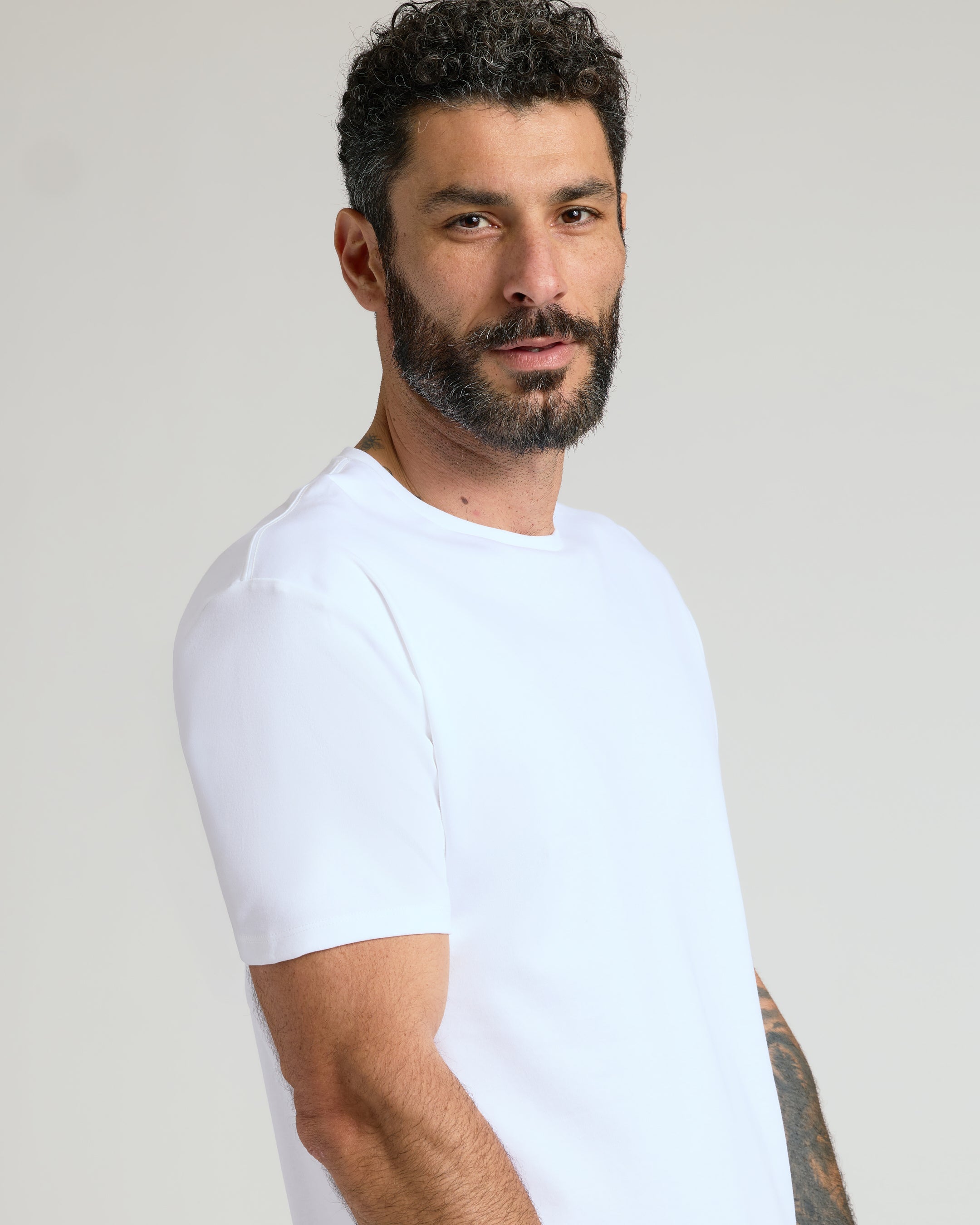Camiseta Clássica Gola Redonda - Branco