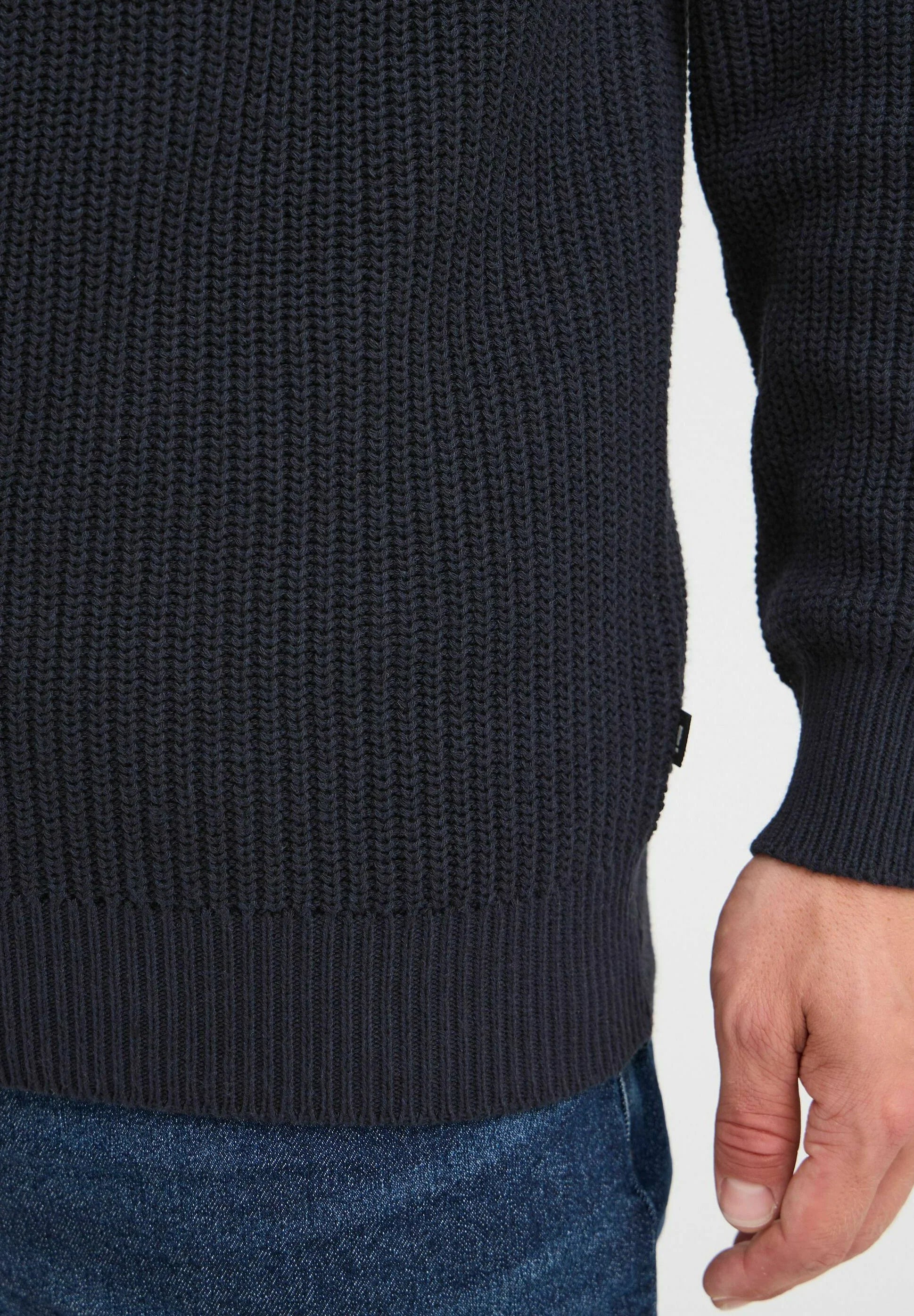 Suéter Masculino Gola Troyer com Ziper - Azul marinho