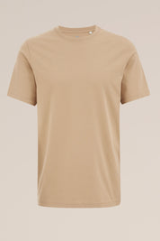 Camiseta Básica de Corte Regular - Bege