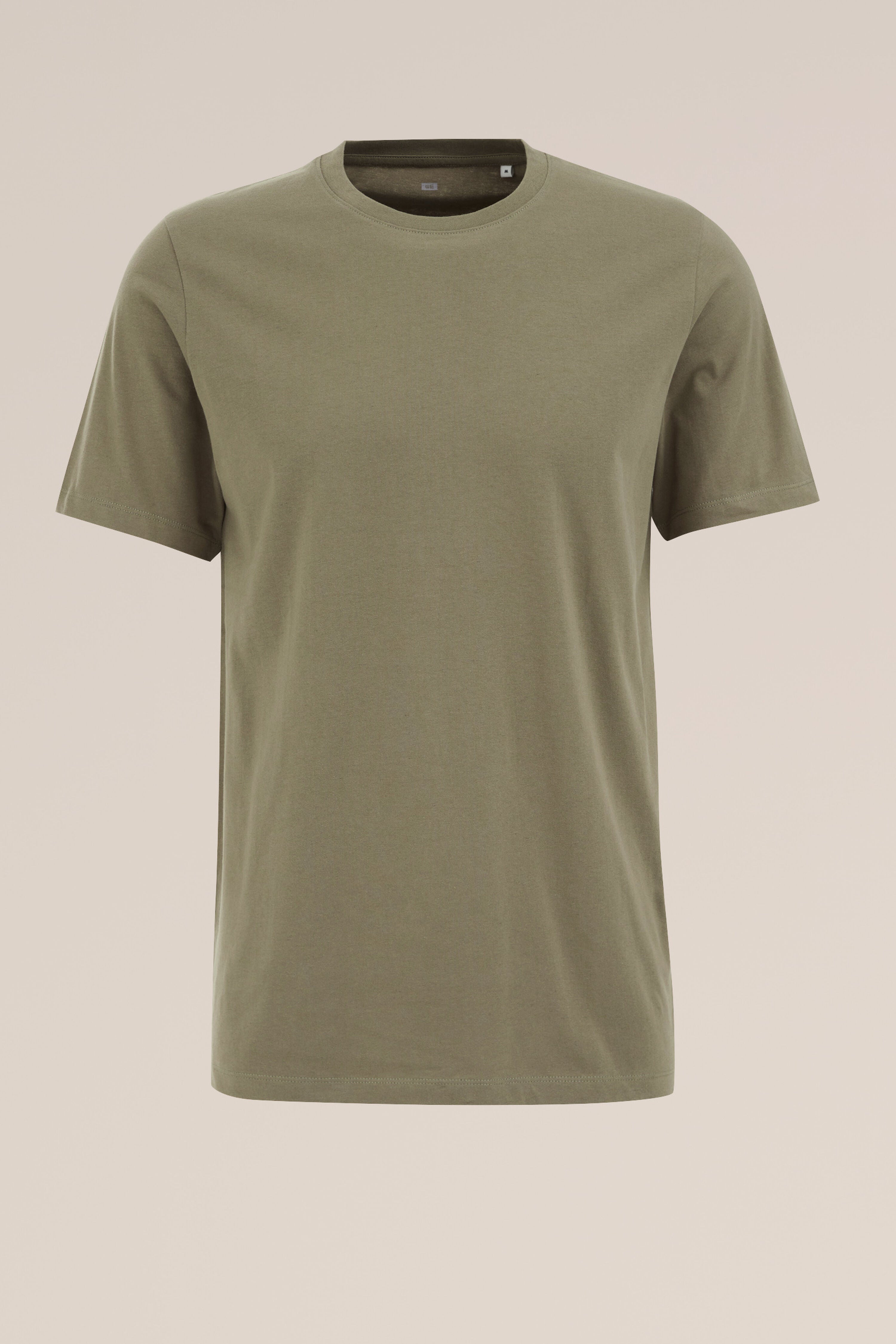 Camiseta Básica de Corte Regular - Verde oliva