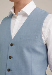 Colete Regular Fit Alfaiataria Masculino - Azul claro