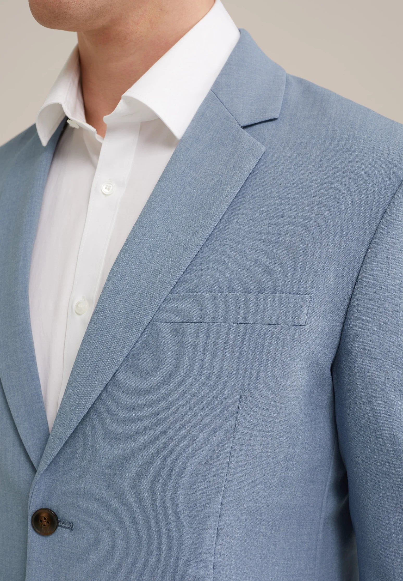 Blazer Regular Fit Alfaiataria Masculino - Azul claro