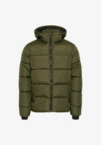 Jaqueta Puffer Ultraleve com Capuz - Verde Militar