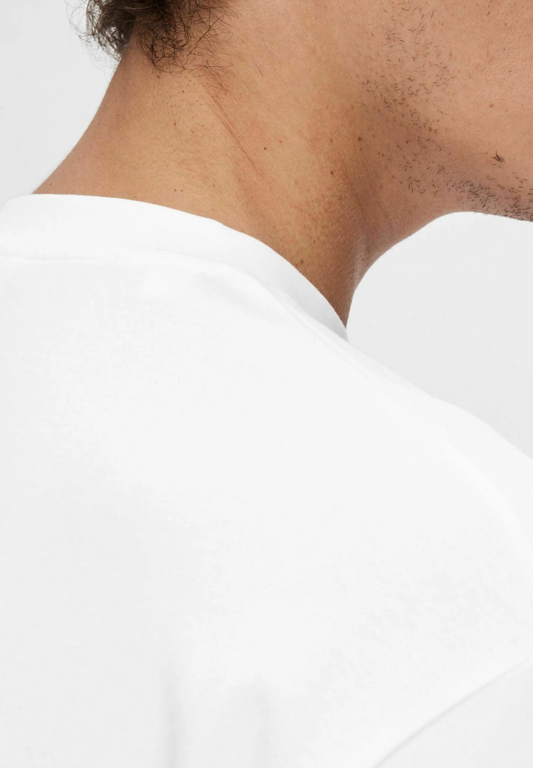 Camiseta Básica Masculina Oversized Gola Redonda - Branco