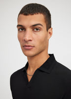 Camisa Gola Polo Canelada - Preto