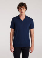 Camisa Polo Comfort em Algodão Peruano - Azul Marinho