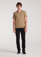 Camisa Polo Comfort em Algodão Peruano - Bege