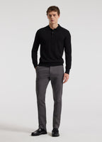 Camisa Polo Manga Longa - Preto