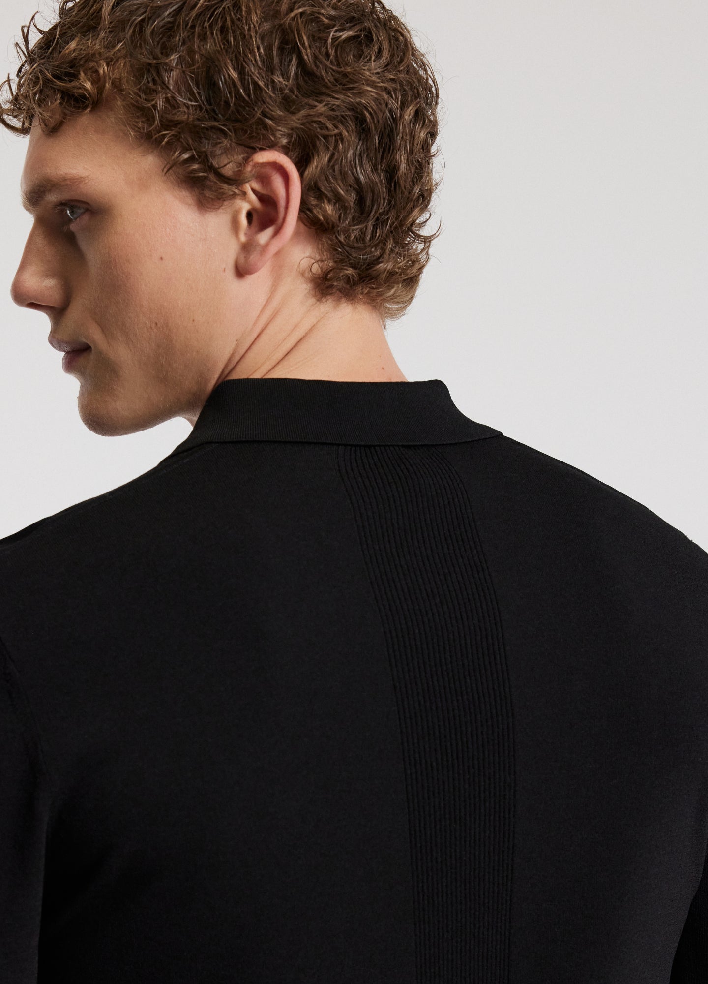 Camisa Polo Manga Longa - Preto