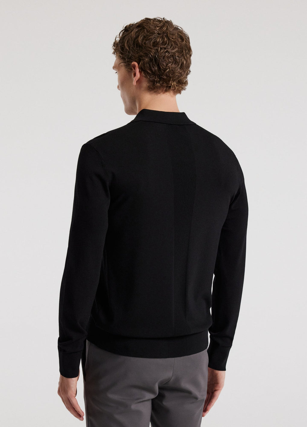 Camisa Polo Manga Longa - Preto