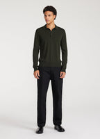 Camisa Polo Manga Longa - Verde Militar