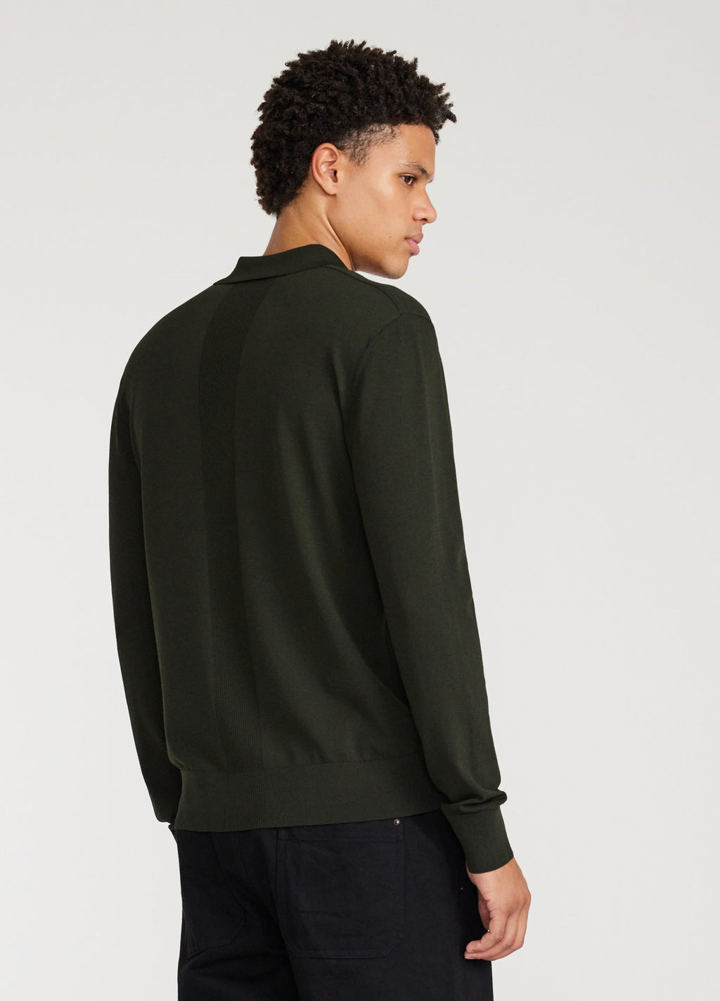 Camisa Polo Manga Longa - Verde Militar