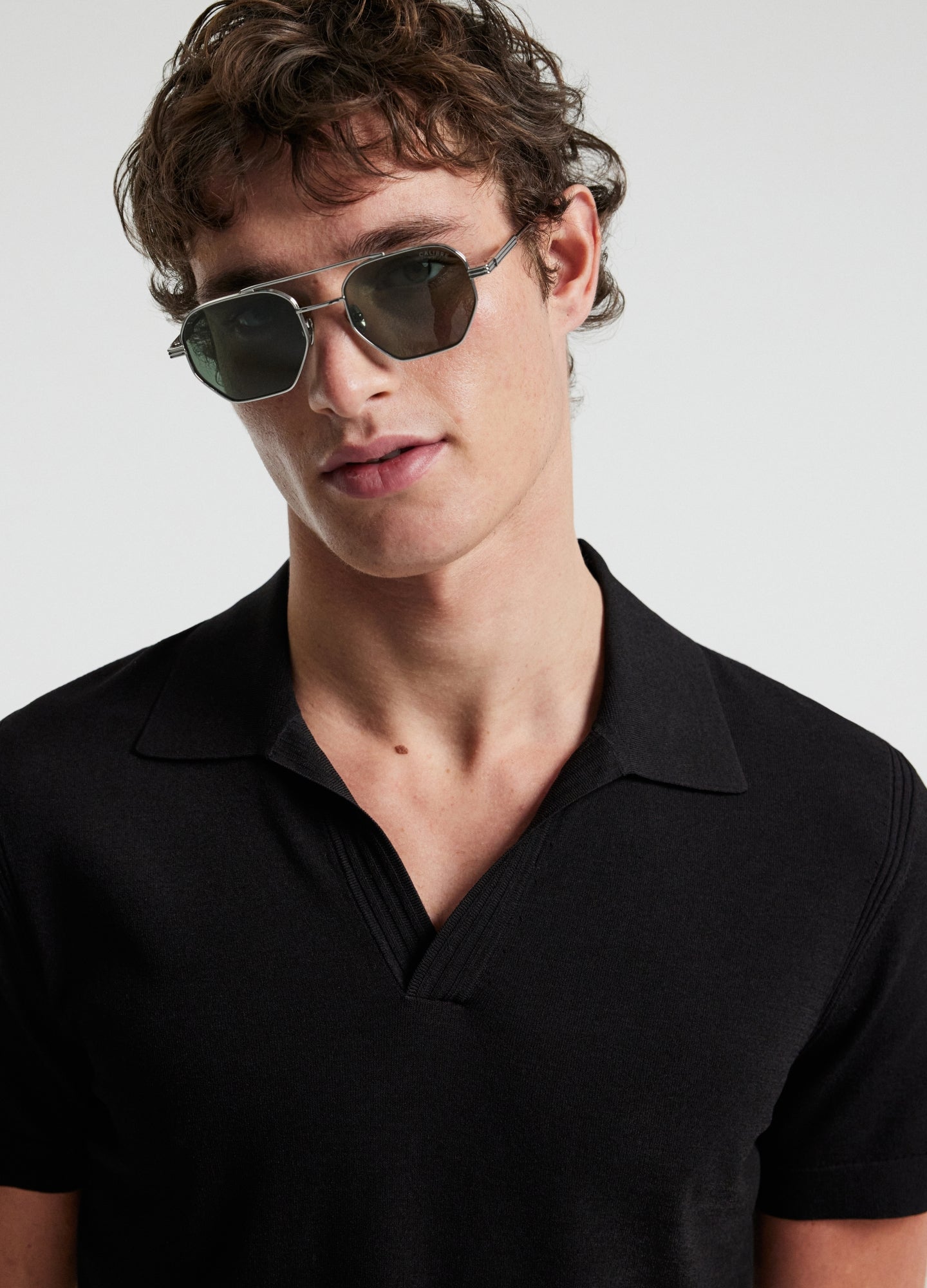 Camisa Polo em Algodão Tech - Preto