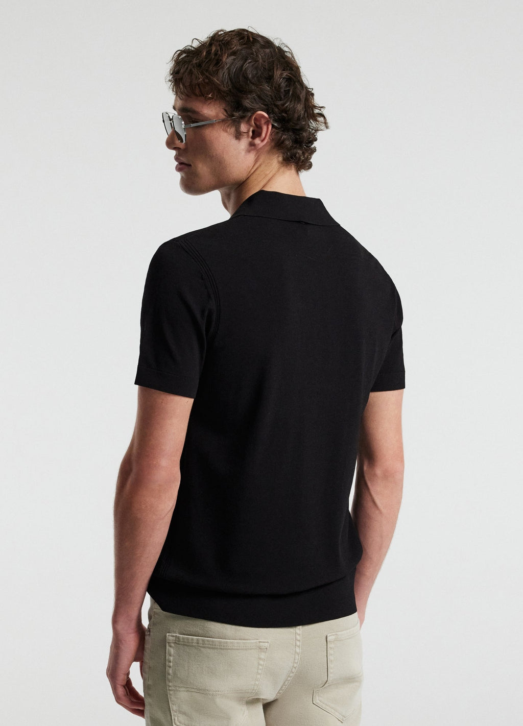 Camisa Polo em Algodão Tech - Preto
