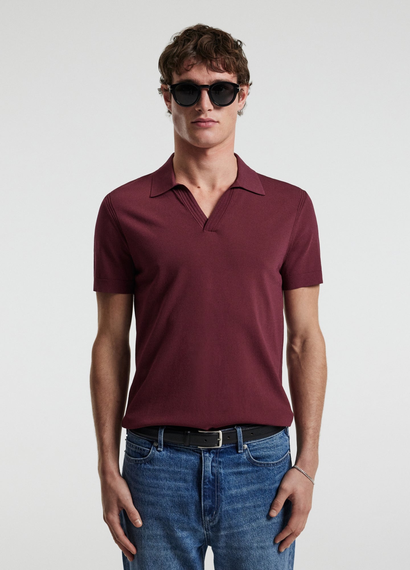Camisa Polo em Algodão Tech - Vinho