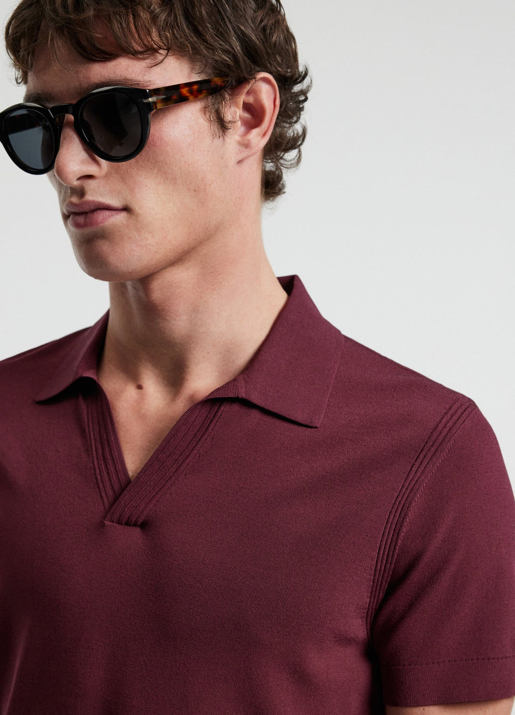 Camisa Polo em Algodão Tech - Vinho