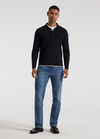 Camisa Polo Manga Longa - Azul Marinho