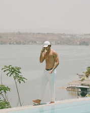 Calça Reta em Linho - Branco