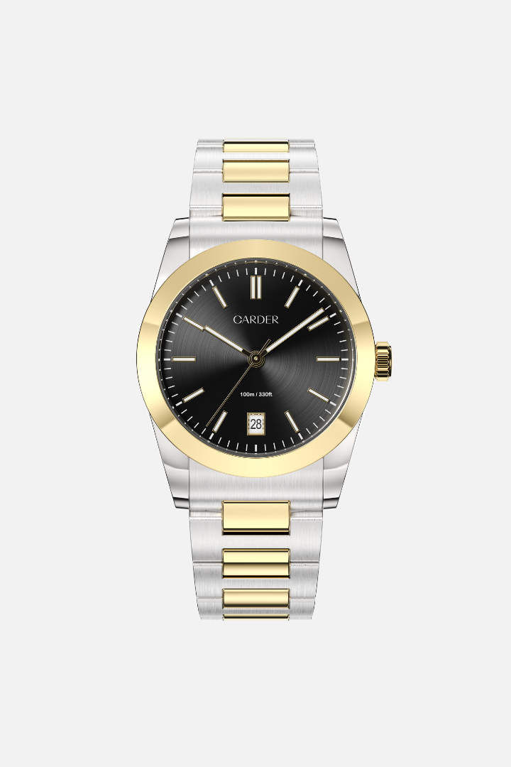 Relógio James Safira 10ATM - Dourado e Preto