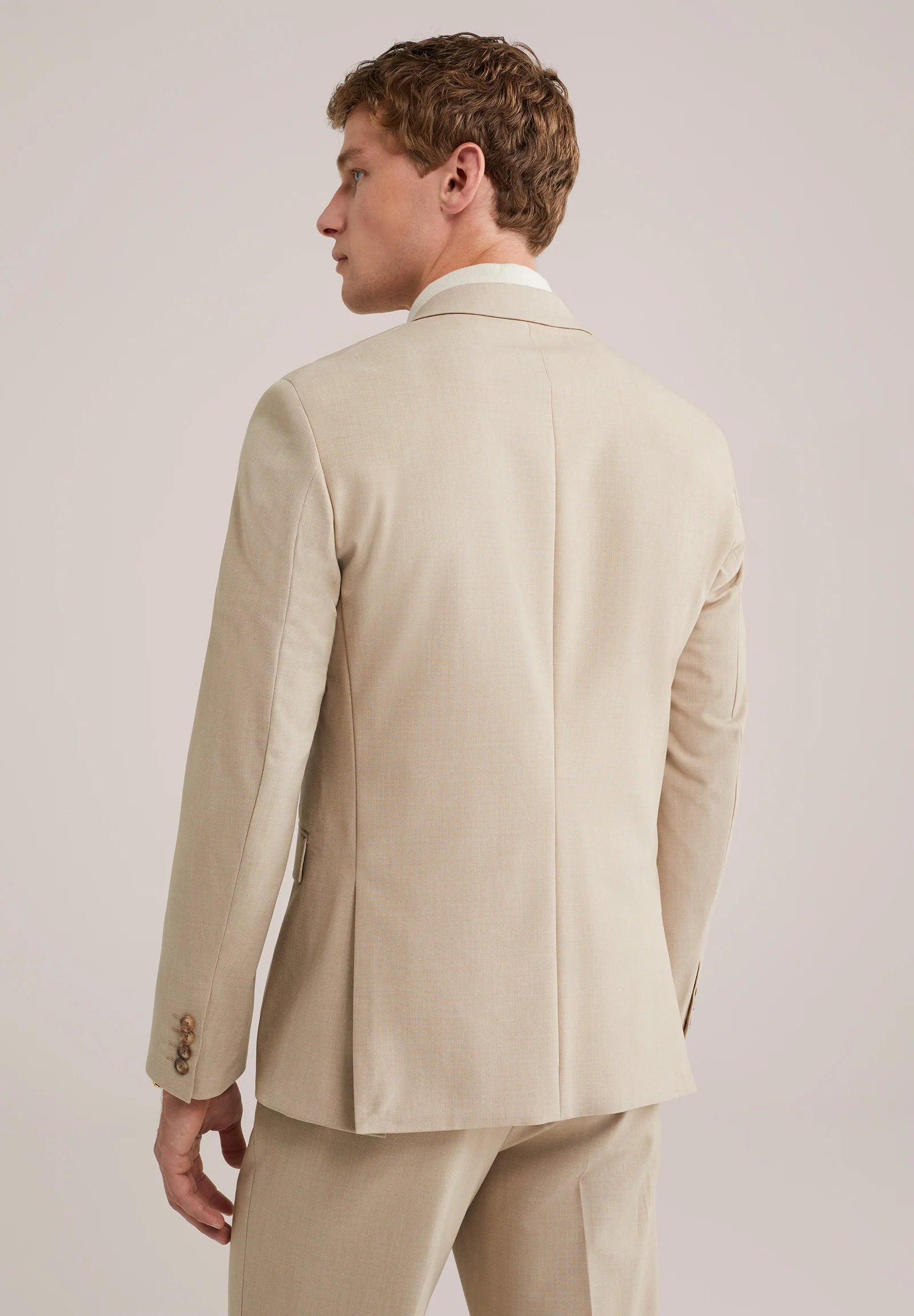 Blazer Regular Fit Alfaiataria Masculino - Bege