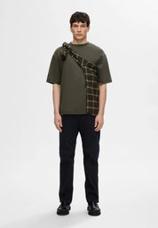 Camiseta Básica Masculina Oversized Gola Redonda - Verde