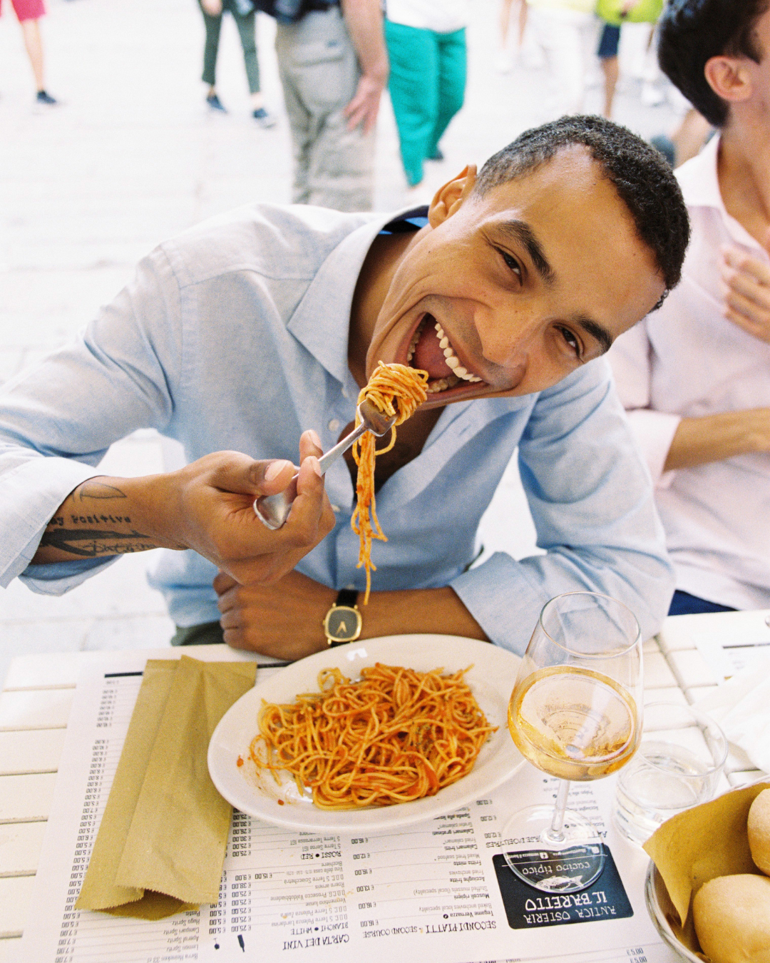 Camisa Clássica de Linho - Azul Claro