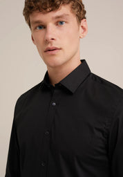 Camisa Social Masculina Alfaiataria Clássica - Preto