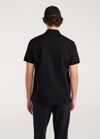 Camisa Polo Monograma Liso - Preto
