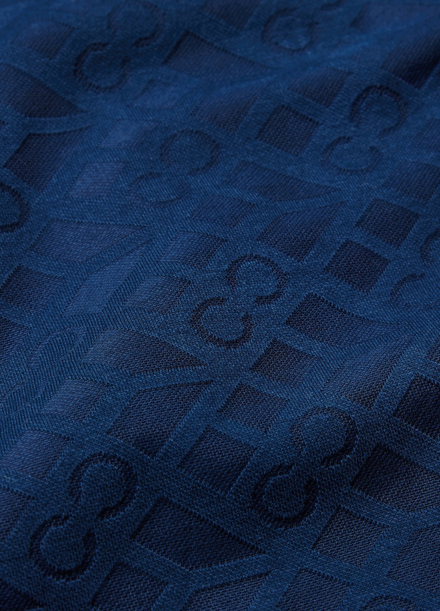 Camisa Polo Monograma Liso - Azul