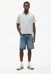 Bermuda Jeans Reta - Azul