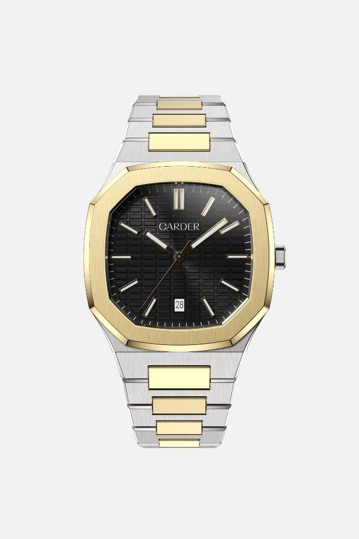Relógio August Safira 10ATM - Dourado e Preto